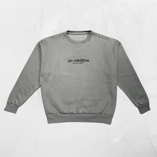 Dope Conversations Grey Sweatshirt - Maze Streetwear