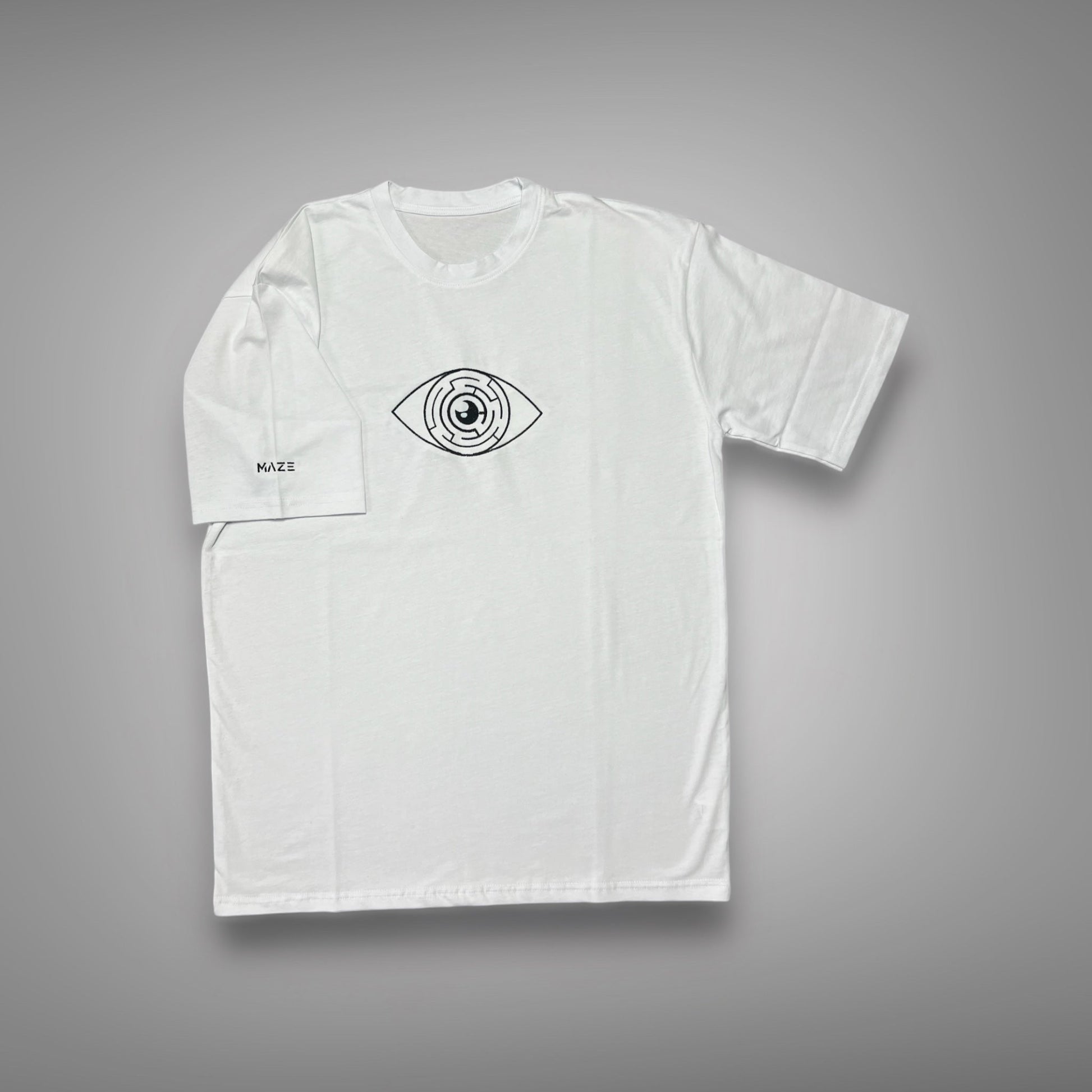 MAZE GAZE WHITE OVERSIZED T - SHIRT - Maze Streetwear